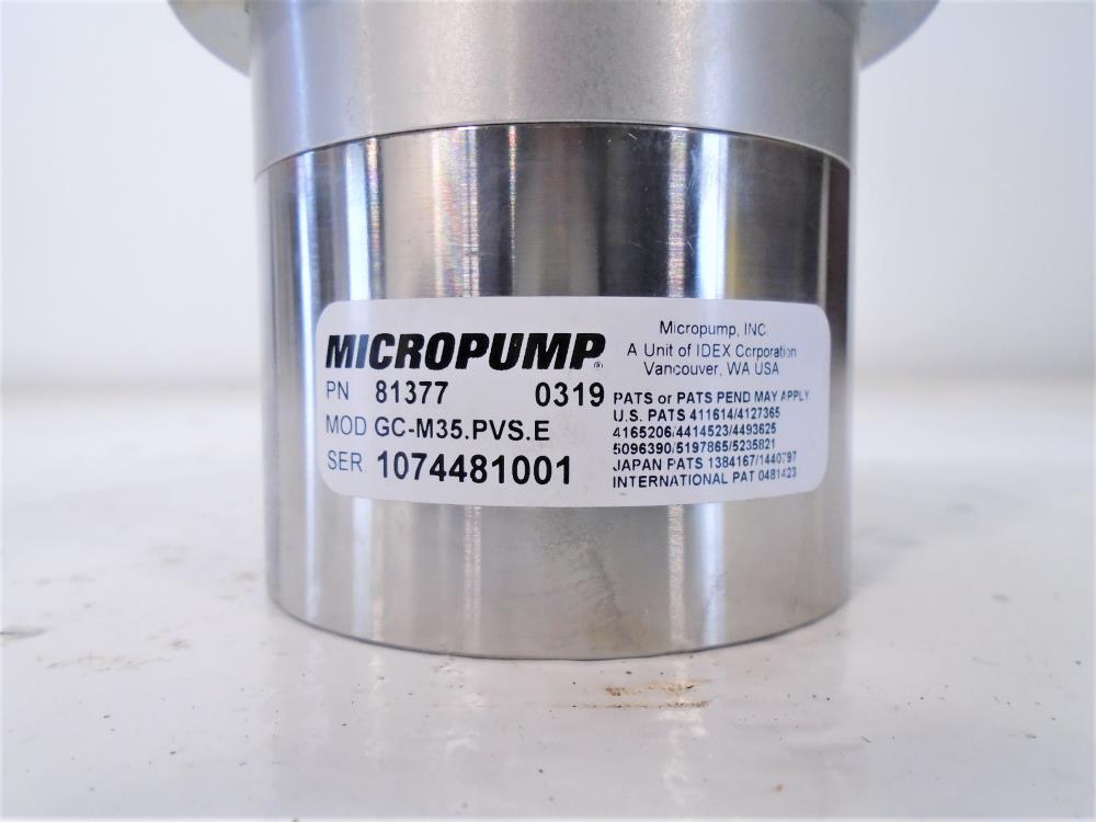 MicroPump Suction Shoe Magnetic Drive Gear Pump Head #GC-M35.PVS.E, #81377  0319